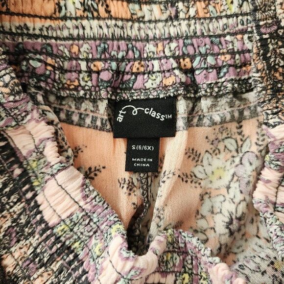 Girl's - Size S (6/6X) Floral Smocked Waist Shorts - Art Class - Picture 3 of 4